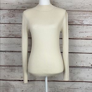 Rue 21 cream ribbed High neck sweater